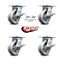 Service Caster 5 Inch V Groove Semi Steel Caster Set with Roller Bearing 4 Brake 2 Swivel Lock SCC-35S520-VGR-SLB-BSL-2-SLB-2 - alternate 5